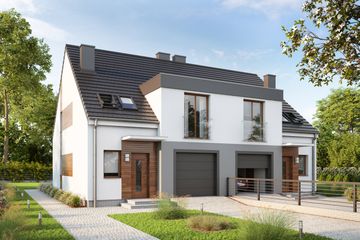  Projekt domu Eco 20 dwulokalowy (WOZ1021) - projekt domu parterowego z poddaszem - Zdjęcie 1