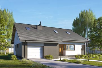  Projekt domu E-243 (WAX1145) - projekt domu parterowego - Zdjęcie 2