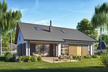  Projekt domu E-243 (WAX1145) - projekt domu parterowego - Zdjęcie 1