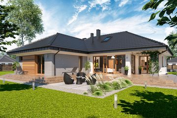  Projekt domu Padme 3 B (WOE1133) - projekt domu parterowego - Zdjęcie 2