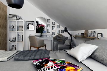  Projekt domu Makolągwa z garażem 1-st. bliźniak [A-BL1] (WRF1906) - projekt domu parterowego z poddaszem - Zdjęcie 7