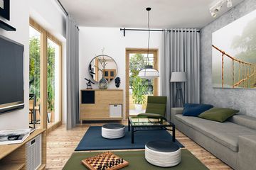  Projekt domu Makolągwa z garażem 1-st. bliźniak [A-BL2] (WRF1907) - projekt domu parterowego z poddaszem - Zdjęcie 3