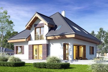  Projekt domu Nowa z garażem 2-st. [A] (WRF1989) - projekt domu parterowego z poddaszem - Zdjęcie 2