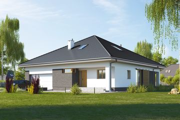  Projekt domu E-238 (WAX1146) - projekt domu parterowego - Zdjęcie 1