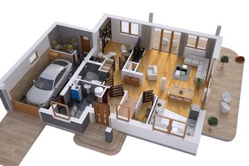  Projekt domu BW-56 wariant 1 (JGC1212) - projekt domu parterowego z poddaszem - Zdjęcie 3