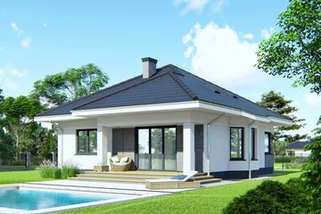  Projekt domu APS 190 NEW (LUA1440) - projekt domu parterowego - Zdjęcie 2