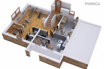  Projekt domu BW-49 wariant 9 podpiwniczony (JGC1214) - projekt domu parterowego z poddaszem - Zdjęcie 4