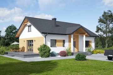  Projekt domu Alamowo m1 (KRP2270) - projekt domu parterowego - Zdjęcie 1