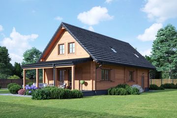  Projekt domu Kopowo dw (KRP2272) - projekt domu parterowego z poddaszem - Zdjęcie 2