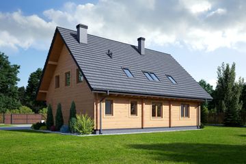  Projekt domu Bolechowo dw1 (KRP2273) - projekt domu parterowego z poddaszem - Zdjęcie 2
