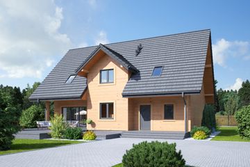 Projekt domu Bolechowo dws1 (KRP2274) - projekt domu parterowego z poddaszem - Zdjęcie 1