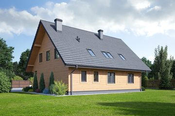  Projekt domu Bolechowo dws1 (KRP2274) - projekt domu parterowego z poddaszem - Zdjęcie 2