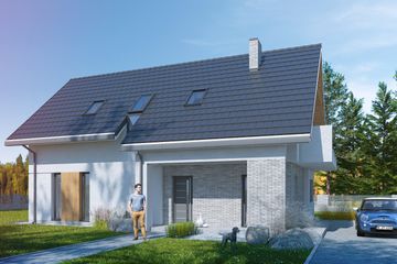  Projekt domu Caprinus I (SLS1129) - projekt domu parterowego z poddaszem - Zdjęcie 1