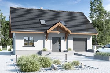  Projekt domu Julia III z garażem 1-st. [A] (WRF1670) - projekt domu parterowego z poddaszem - Zdjęcie 4