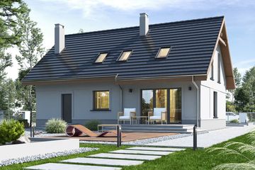  Projekt domu Julia III z garażem 1-st. [A] (WRF1670) - projekt domu parterowego z poddaszem - Zdjęcie 5