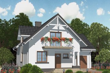  Projekt domu APS 143 wersja 2 (LUA1442) - projekt domu parterowego z poddaszem - Zdjęcie 1