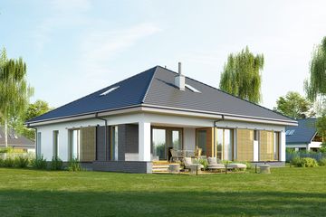  Projekt domu E-240 (WAX1147) - projekt domu parterowego - Zdjęcie 2