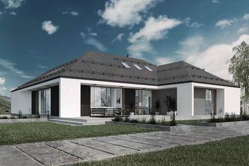  Projekt domu Gustowny 01 (KZB1035) - projekt domu parterowego z poddaszem - Zdjęcie 3