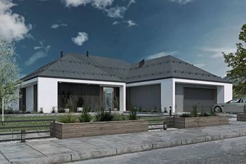  Projekt domu Gustowny 01 (KZB1035) - projekt domu parterowego z poddaszem - Zdjęcie 2