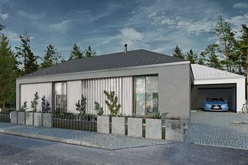  Projekt domu Dwie bryły 04 (KZB1036) - projekt domu parterowego - Zdjęcie 4