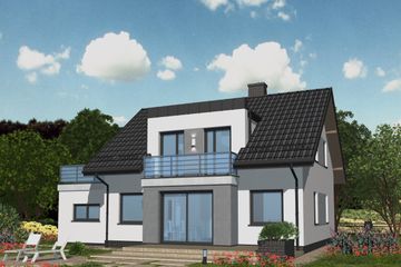  Projekt domu APS 225 (LUA1447) - projekt domu parterowego z poddaszem - Zdjęcie 1