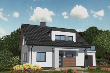  Projekt domu APS 225 (LUA1447) - projekt domu parterowego z poddaszem - Zdjęcie 2