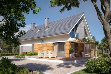  Projekt domu Daktyl (BSA2205) - projekt domu parterowego z poddaszem - Zdjęcie 3