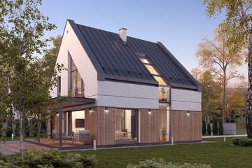  Projekt domu Bogatka (BSA2206) - projekt domu parterowego z poddaszem - Zdjęcie 2