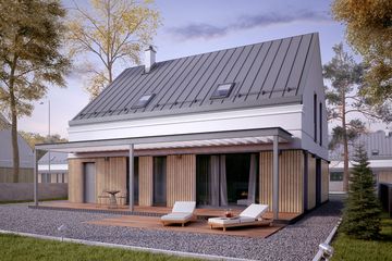  Projekt domu Promyk (BSA2208) - projekt domu parterowego z poddaszem - Zdjęcie 2