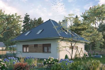  Projekt domu Prymus (794) (KRD1643) - projekt domu parterowego z poddaszem - Zdjęcie 4