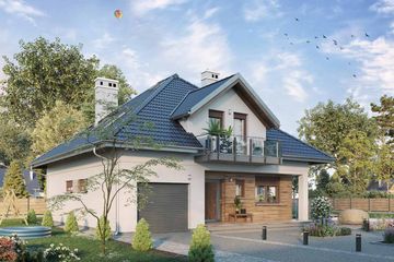  Projekt domu Prymus (794) (KRD1643) - projekt domu parterowego z poddaszem - Zdjęcie 5