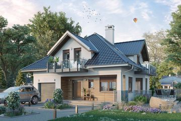  Projekt domu Prymus (794) (KRD1643) - projekt domu parterowego z poddaszem - Zdjęcie 6