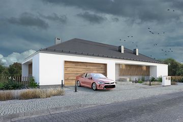  Projekt domu Gustowny 02a (KZB1037) - projekt domu parterowego - Zdjęcie 2
