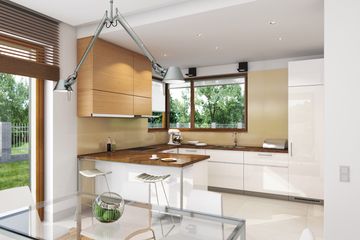  Projekt domu E-157 (WAX1062) - projekt domu parterowego z poddaszem - Zdjęcie 5