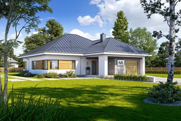  Projekt domu Wymowny D49 (WWB1053) - projekt domu parterowego - Zdjęcie 1