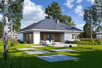  Projekt domu Wymowny D49 (WWB1053) - projekt domu parterowego - Zdjęcie 2