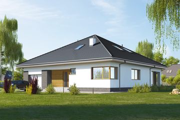  Projekt domu E-239 (WAX1148) - projekt domu parterowego - Zdjęcie 1