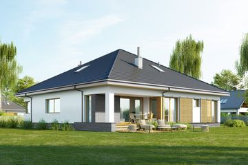  Projekt domu E-239 (WAX1148) - projekt domu parterowego - Zdjęcie 2