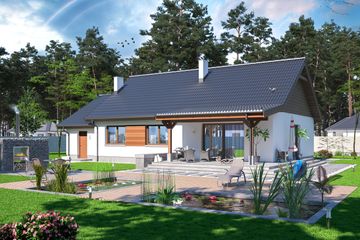  Projekt domu Tamara Modern B (WOE1135) - projekt domu parterowego - Zdjęcie 2