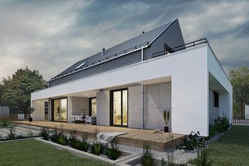  Projekt domu Z pergolą 03 (KZB1039) - projekt domu parterowego z poddaszem - Zdjęcie 5