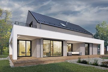  Projekt domu Z pergolą 03 (KZB1039) - projekt domu parterowego z poddaszem - Zdjęcie 6