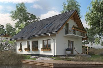  Projekt domu Tośka (678) (KRD1841) - projekt domu parterowego z poddaszem - Zdjęcie 2