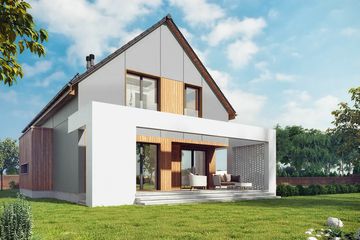  Projekt domu Podpiwniczony 01B (KZB1040) - projekt domu parterowego z poddaszem - Zdjęcie 2