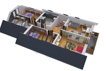  Projekt domu BS-15 wariant - dwulokalowy (JGC1155) - projekt domu parterowego z poddaszem - Zdjęcie 5