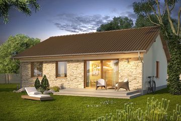  Projekt domu Kozłówka (WRN1440) - projekt domu parterowego - Zdjęcie 1