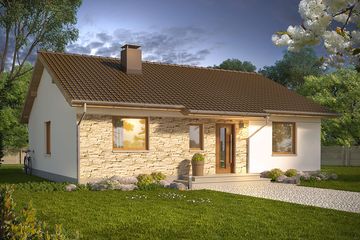  Projekt domu Kozłówka (WRN1440) - projekt domu parterowego - Zdjęcie 2