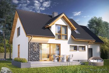  Projekt domu Miętus (WRN1441) - projekt domu parterowego z poddaszem - Zdjęcie 2