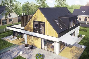  Projekt domu Neo II G1 energo (WRC2492) - projekt domu parterowego z poddaszem - Zdjęcie 3