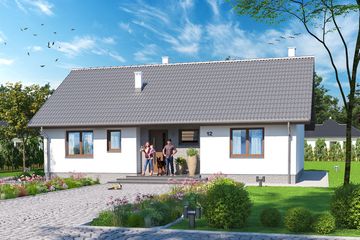  Projekt domu Tracja 4 (WOE1136) - projekt domu parterowego - Zdjęcie 2