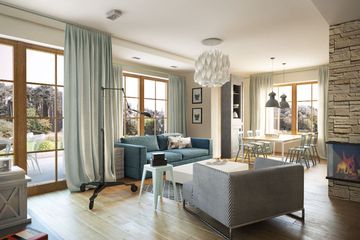  Projekt domu Bielinek 2 (WRN1377) - projekt domu parterowego z poddaszem - Zdjęcie 3